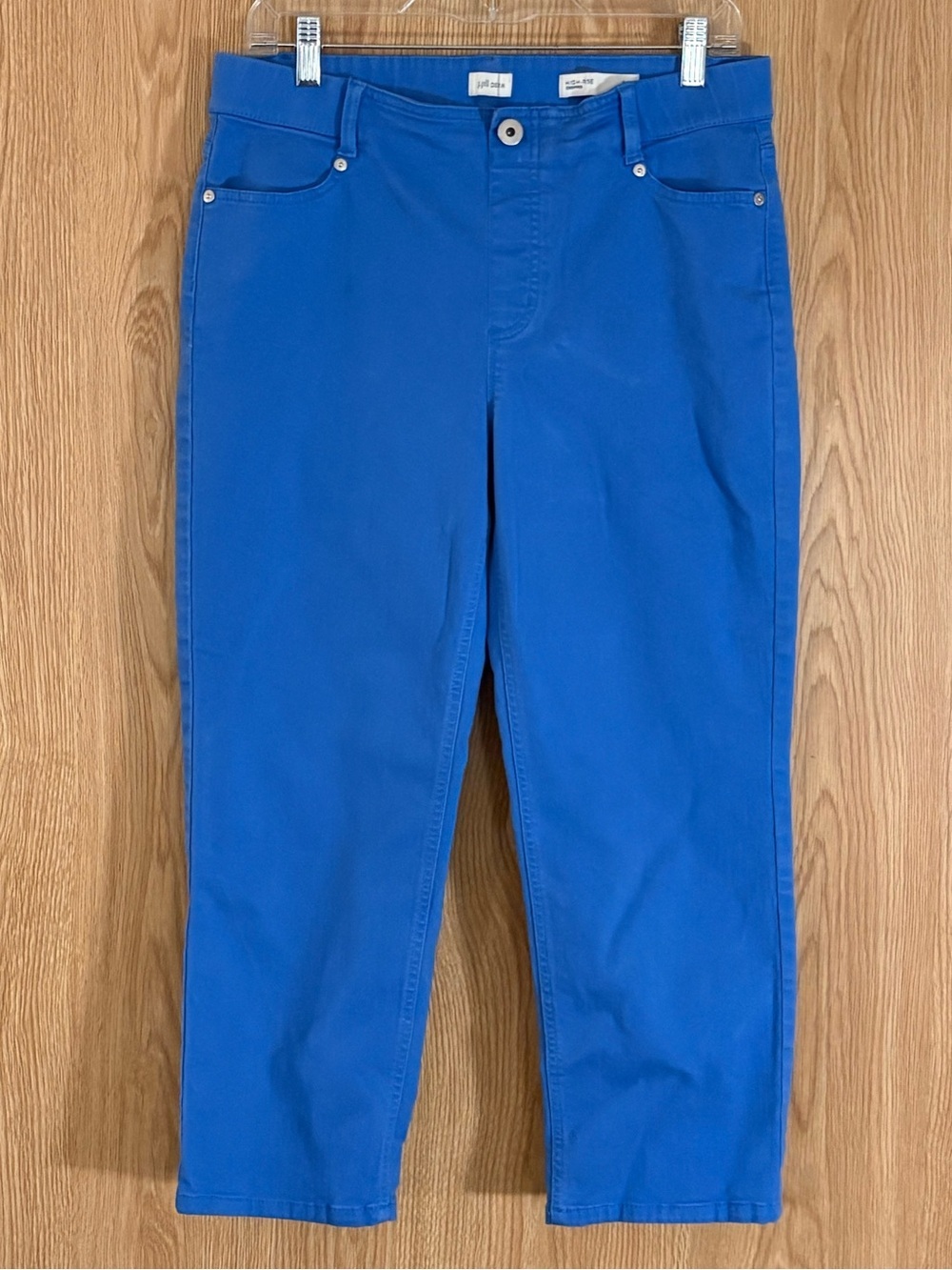 J. Jill Bright Blue Cropped Straight-Leg Pants